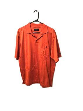 VTG 90s Carlo Colucci Sport Polo Shirt Dopamine Rustic Orange Cotton Germany